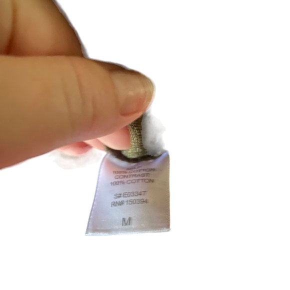 Ecru Lab Women's Olive Green Lace-Up Long Sleeve Top sz M - Picture 7 of 8